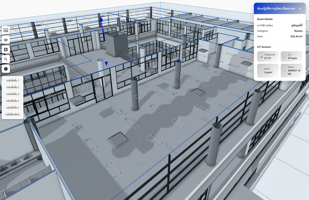 Room iot Data Integrated with BIM Model from Revit