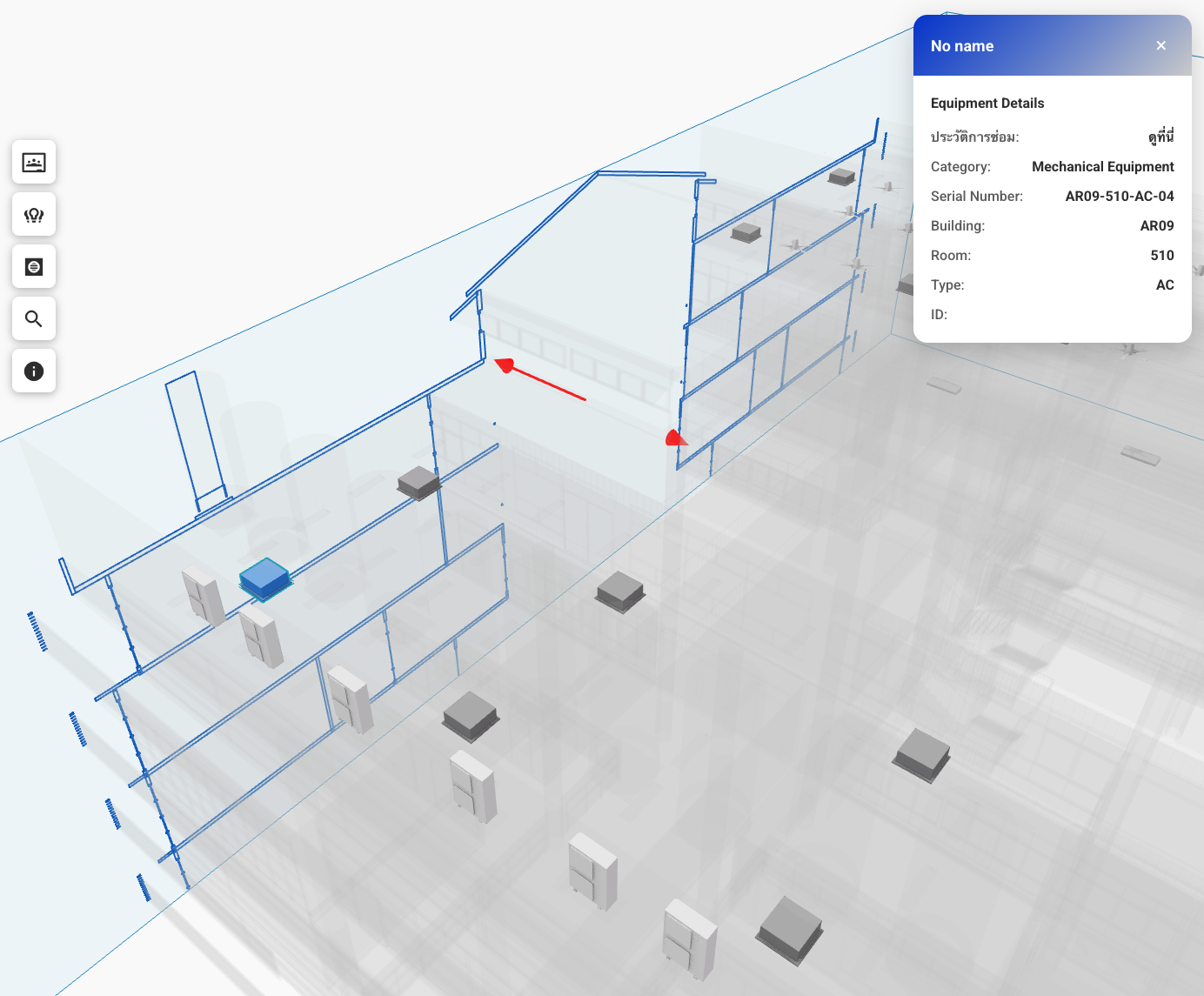 Digital Twin Model Showing HVAC Elements