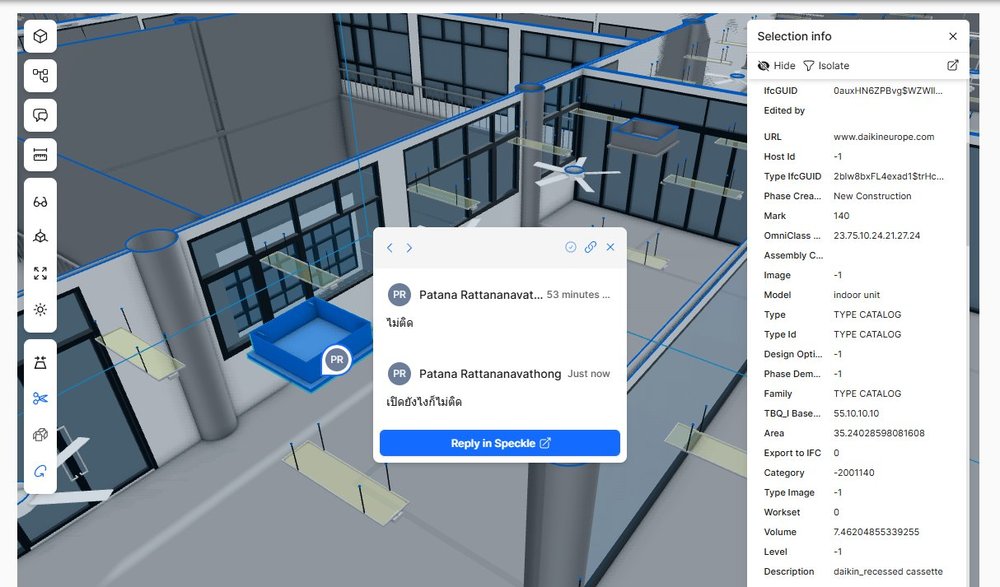 Digital Twin from BIM Model with Speckle